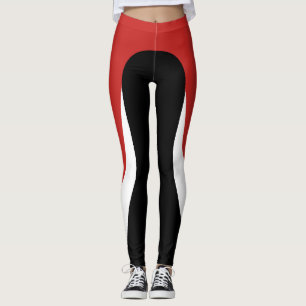 Leggings des roten/weißen/schwarzen Musters