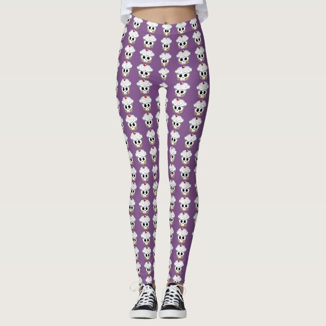 LEGGINGS DES SCHÄDEL-CUPPYCAKE!! (Vorderseite)