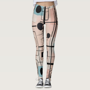 Leggings Design abstrait moderne, lignes dynamiques Lancer
