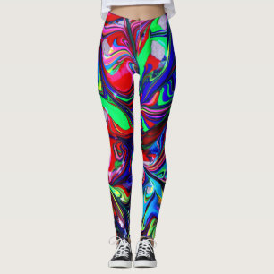 Leggings Design abstrait sauvage et fou