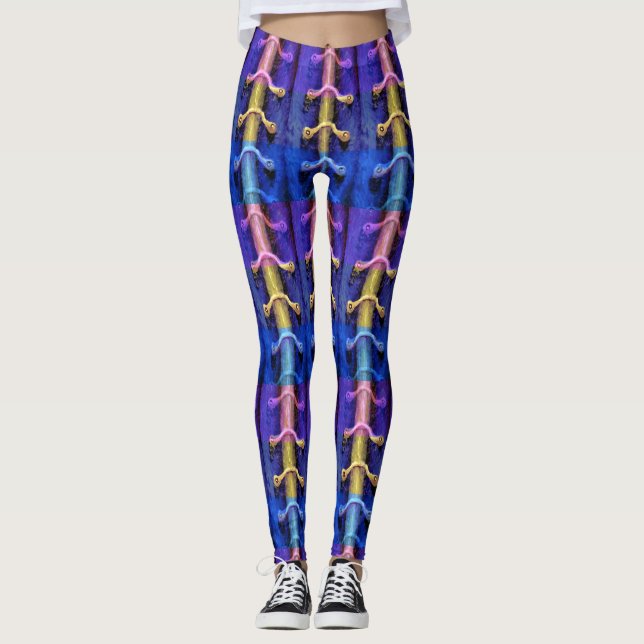 Leggings Design abstrait urbain industriel (Devant)