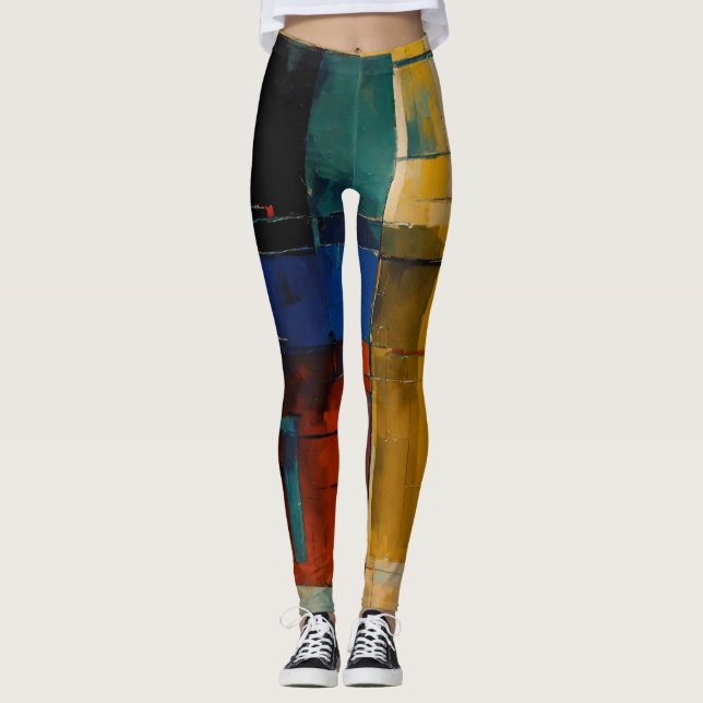 Leggings Design artistique Abstrait (Devant)