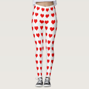 Leggings Design de coeur rouge mignon