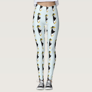 Leggings Design de dessin de pingouin rétro Cool du milieu 
