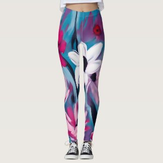 Leggings Design de fleurs d'été