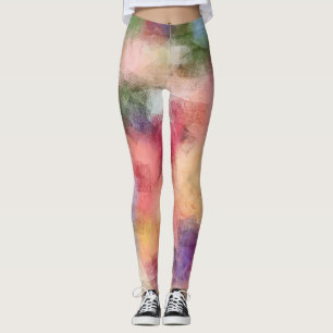 Leggings Design moderne élégant Art Abstrait Design coloré