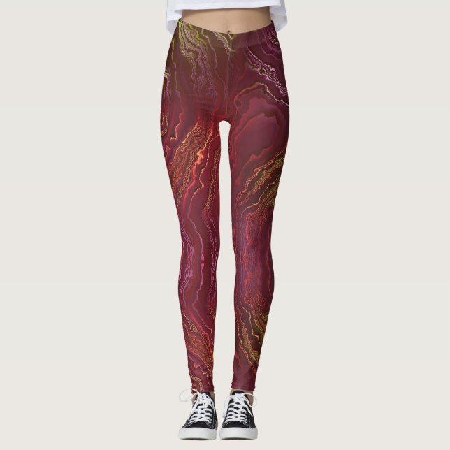 Leggings Design moderne marbre abstrait (Devant)