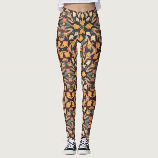 Leggings Design motif coloré (Devant)