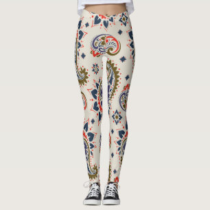 Leggings Design motif paisley classique et transparent.