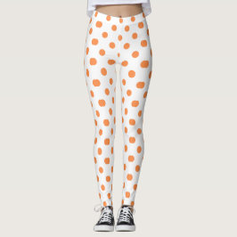 Leggings Design orange pointillé