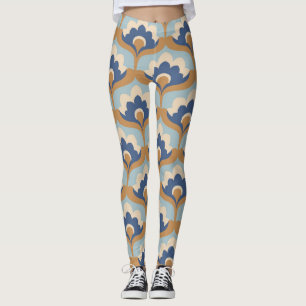 Leggings Design vintage Floral Sans Maille.