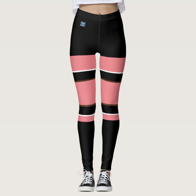Leggings Désignation des empreintes (Peach Black) RFPMDesig (Devant)