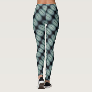 Leggings Dessin abstrait MODERNE - blanc gris clair vert