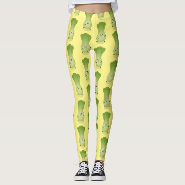Leggings dessin animé mignon de bok choy (Devant)