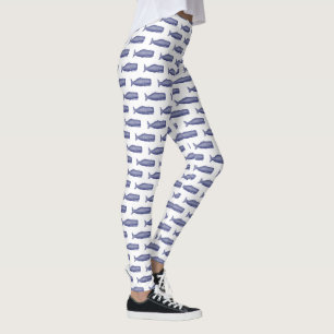 Leggings Dessin de baleine vintage du 19e siècle N