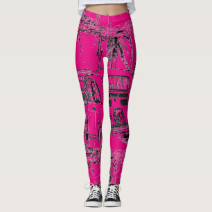 Leggings Dessin humoristique cool rose-chaud choquant petit