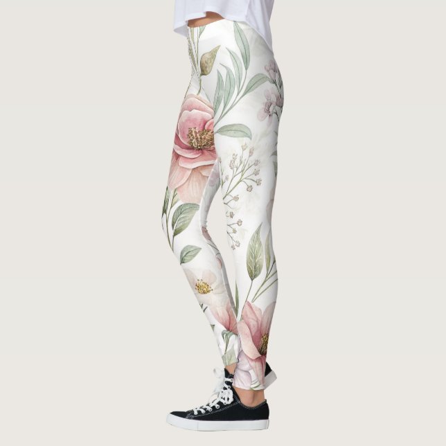 Leggings Dessin Motif de fleurs (Gauche)