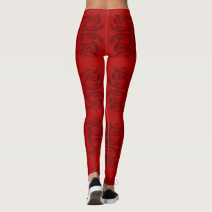 Leggings Dessin original mignon Dragon chinois Nouvel An Lm