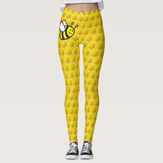 Leggings Dessin sur les abeilles (Devant)