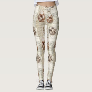 Leggings Dessins de foetus de da Vinci