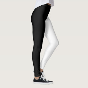 Leggings Deux couleurs tendance Noir et blanc