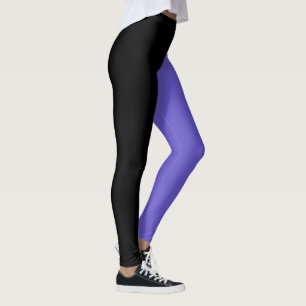 Leggings Deux couleurs tendance   Noir et raisin