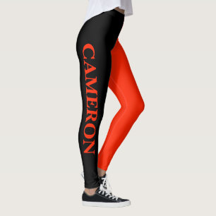 Leggings Deux couleurs tendance Nom Black et Scarlet