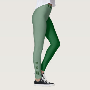 Leggings Deux Tone Shamrock irlandais Lucky Charme