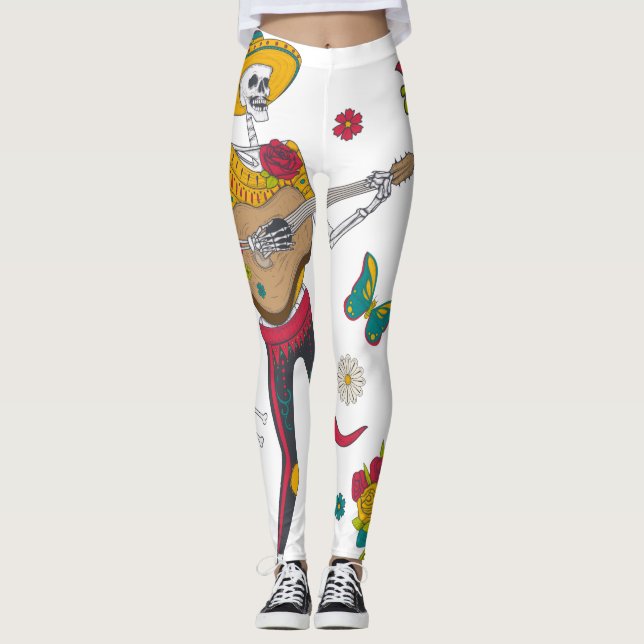 Leggings DIA DE LOS MUERTOS, guêtres (Devant)