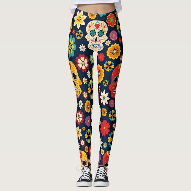 Leggings Dia de los Muertos Vintage (Devant)