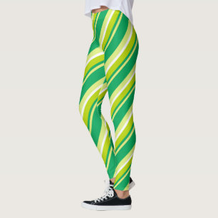 Leggings Diagonal Grandes Vert