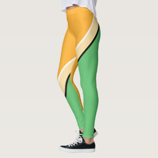 Leggings Diagonale orange, verte, jaune