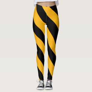 Leggings Diagonales jaunes et noires