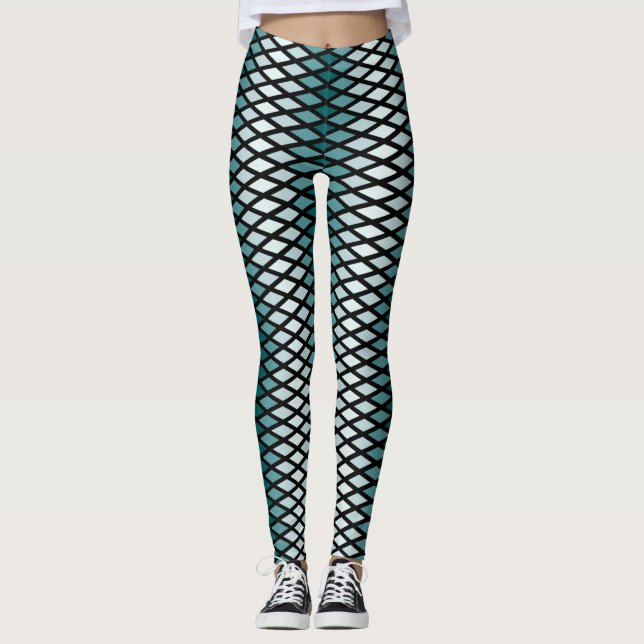 Leggings Diamant Ombre turquoise (Devant)