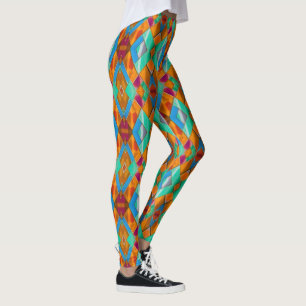 Leggings Diamants Arlequins Modernes - Gras Lumineux