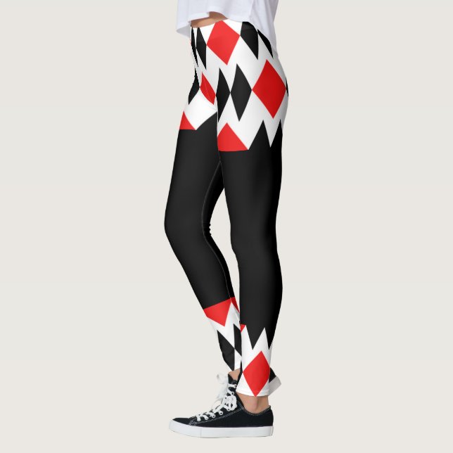 Leggings Diamants et noir uni (Gauche)