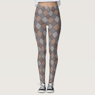 Leggings Diamants Multi-Beige Designer