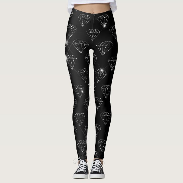 Leggings Diamants noirs (Devant)