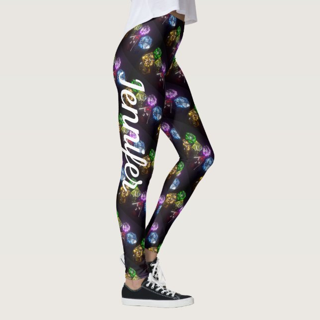 Leggings Dice de jeu de convention Confortable Nom personna (Droite)