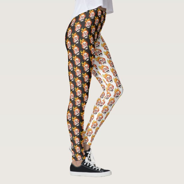 Leggings, die sich durch einen schmucklosen Feuerk Leggings (Rechts)
