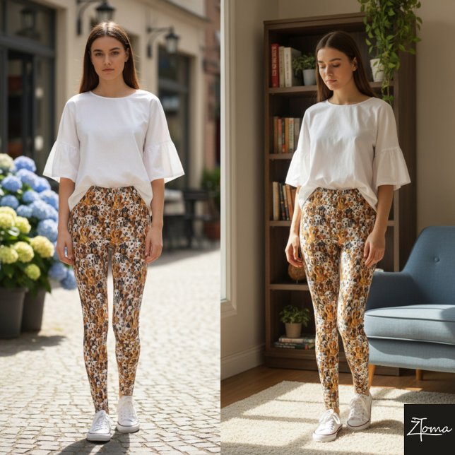 Leggings Différentes races de chiens (Créateur téléchargé)