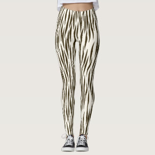 Leggings d'impression Zebra pour femmes