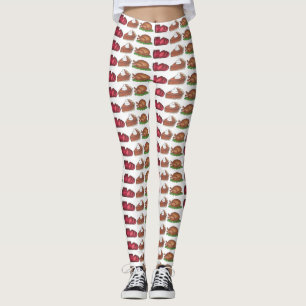 Leggings Dîner Thanksgiving Turquie Cranberry Pie Foody