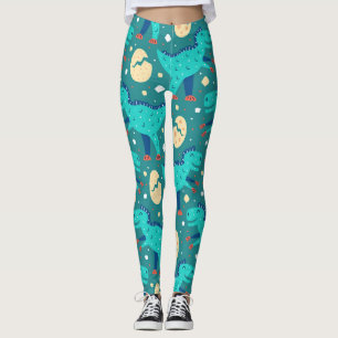 Leggings Dinosaur Dino Oeufs T-Rex Motif
