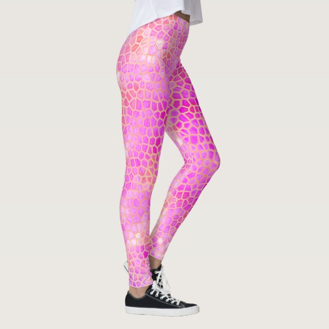 Leggings Dinosaure rose caché (Droite)