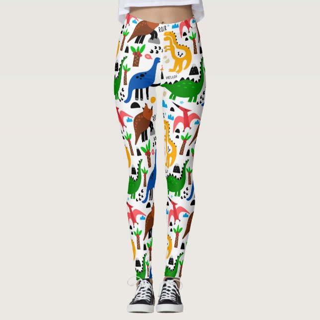 Leggings Dinosaures motif transparent (Devant)