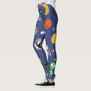 Leggings d'invasion d'espace couleur complète