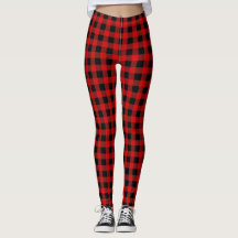 DIY BG Rouge vif Plaid Tartan Buffalo noir