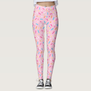 Leggings Donut avec glaçage rose mignon et pépites