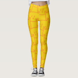 Leggings Doodle Golden Cat